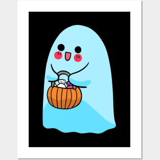 Spooktacular Treats :Trick or treating ghost Posters and Art